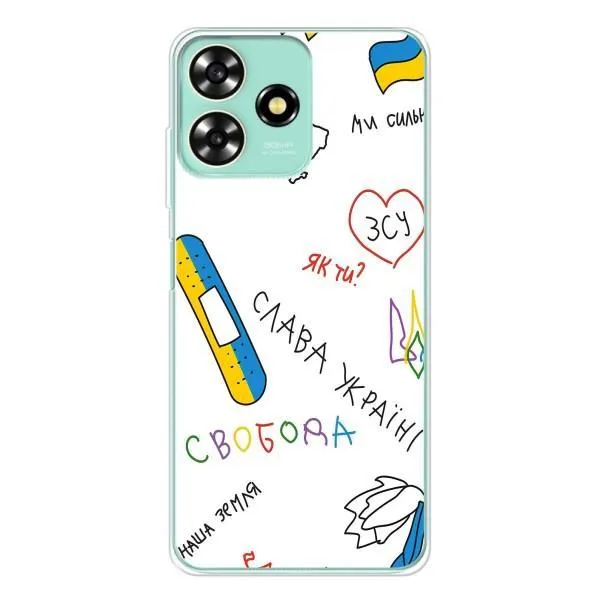 Чохол з принтом «Стикер» для ZTE Blade A73