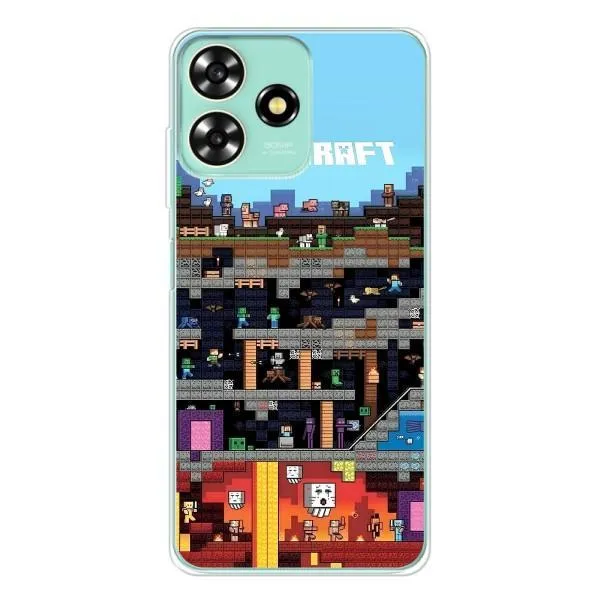Чехол с принтом «фон Minecraft» для ZTE Blade A73