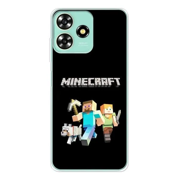 Чехол с принтом «герои Minecraft» для ZTE Blade A73