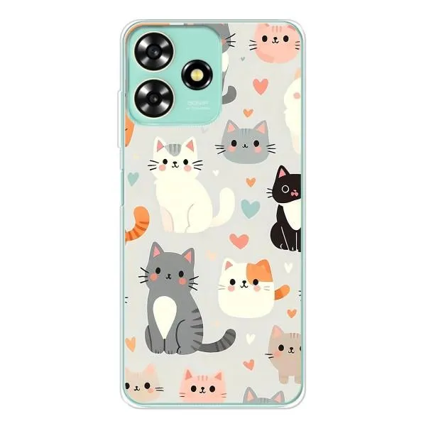 Чехол с принтом «Коллаж котов» для ZTE Blade A73 Чехол с принтом «Коллаж котов» для ZTE Blade A73