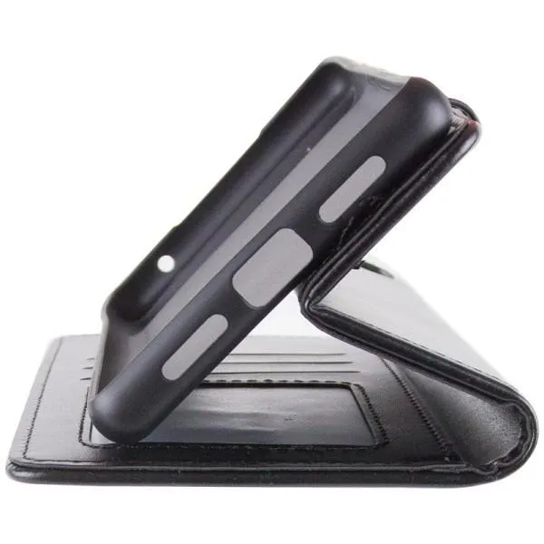 Шкіряний чохол-книжка GETMAN Gallant (PU) для ZTE Blade A75 4G — Чорний — фото 3
