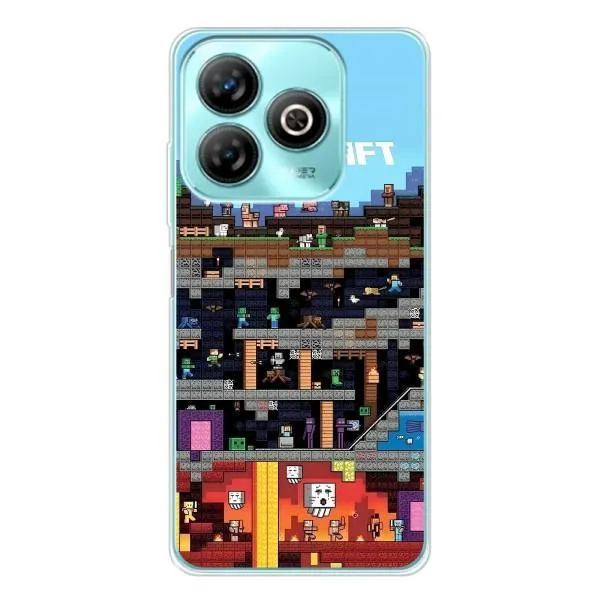 Чехол с принтом «фон Minecraft» для ZTE Blade A75 Чехол с принтом «фон Minecraft» для ZTE Blade A75