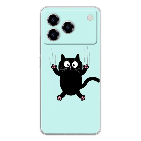 Чехол с принтом «Падающий кот» для ZTE Blade A76 Чехол с принтом «Падающий кот» для ZTE Blade A76