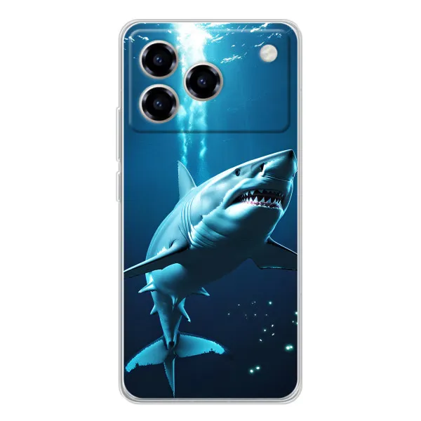 Чехол с принтом «Акула под водой» для ZTE Blade A76