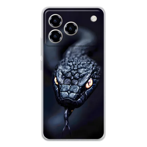 Чехол с принтом «Черная змея» для ZTE Blade A76