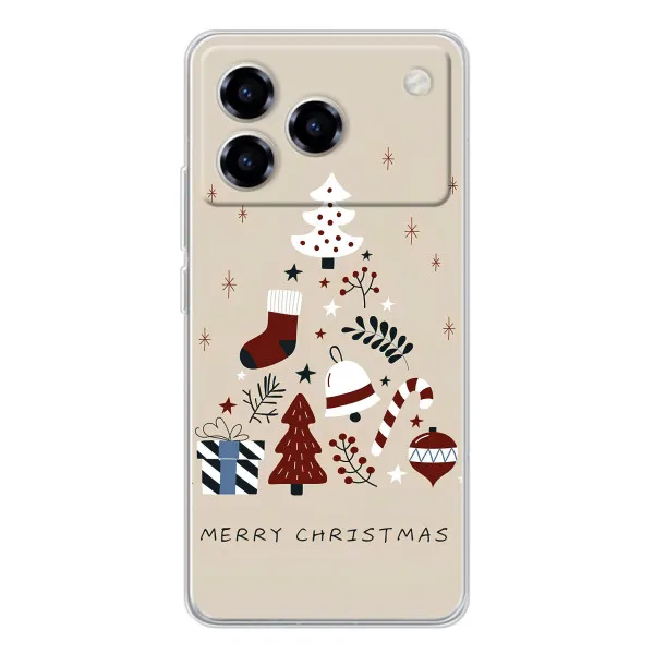 Чехол с принтом «Merry Christmas» для ZTE Blade A76