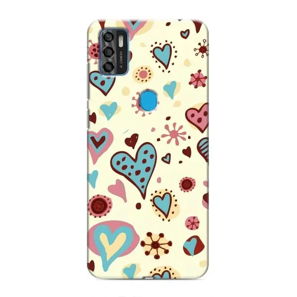Чохол з принтом «Сердечки» для ZTE Blade A7s 2020 Чохол з принтом «Сердечки» для ZTE Blade A7s 2020