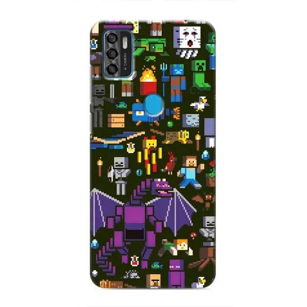 Чехол с принтом «Коллаж Майнкрафт» для ZTE Blade A7s 2020