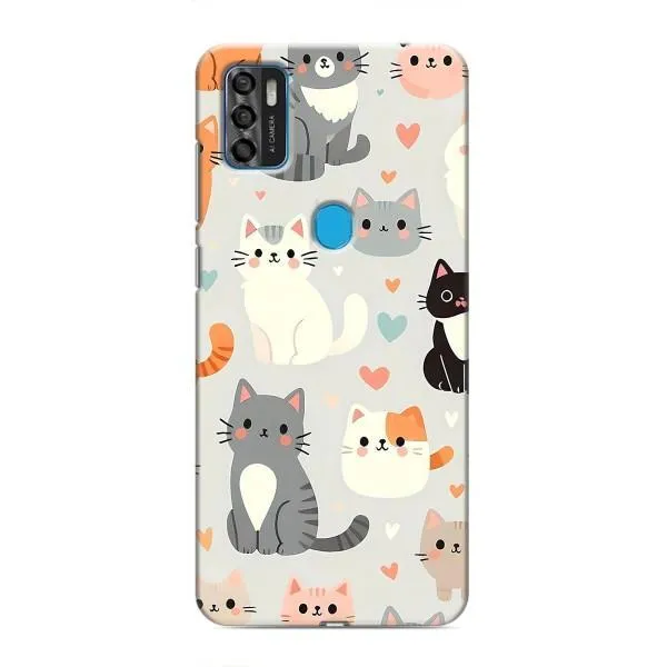 Чехол с принтом «Коллаж котов» для ZTE Blade A7s 2020