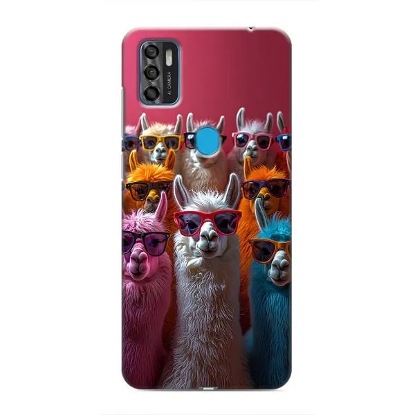 Чехол с принтом «Ламы в очках» для ZTE Blade A7s 2020