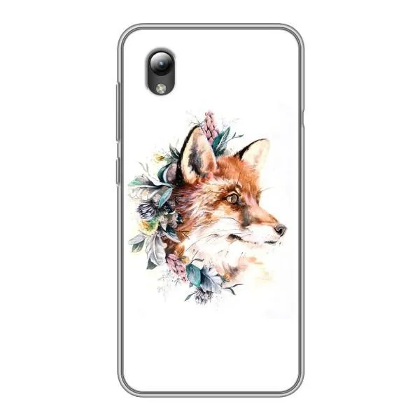 Чехол с принтом «Лисичка в цветочках» для ZTE Blade L8
