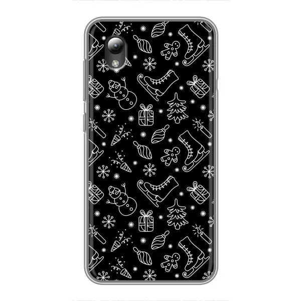 Чехол с принтом «Новогодний фон» для ZTE Blade L8