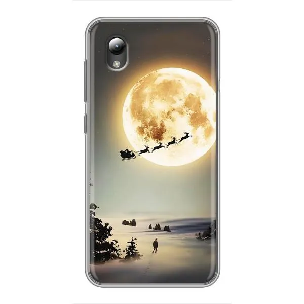 Чехол с принтом «Санта на луне» для ZTE Blade L8
