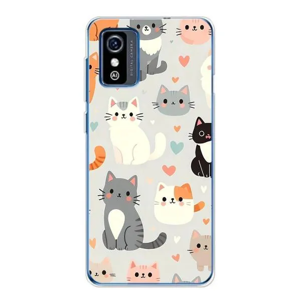 Чехол с принтом «Коллаж котов» для ZTE Blade L9