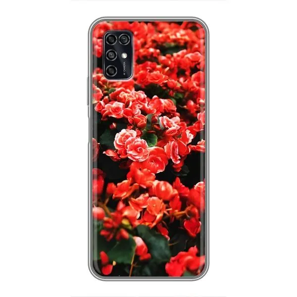 Чехол с принтом «Цветы красные» для ZTE Blade V2020 Smart