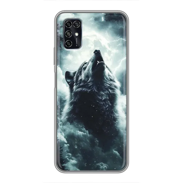 Чехол с принтом «Волк в облаках» для ZTE Blade V2020 Smart