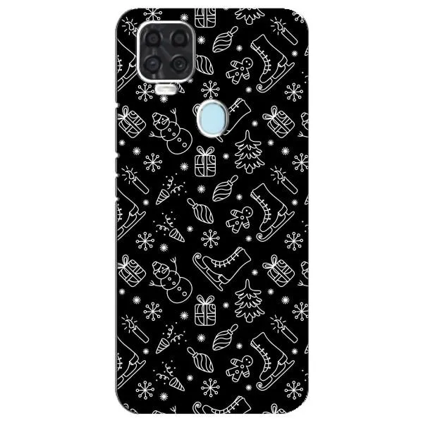 Чехол с принтом «Новогодний фон» для ZTE Blade V2020