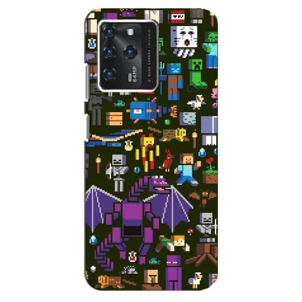 Чехол с принтом «Коллаж Майнкрафт» для ZTE Blade V30