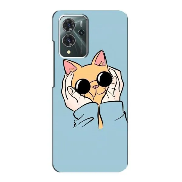 Чехол с принтом «Котик в очках» для ZTE Blade V40 Pro