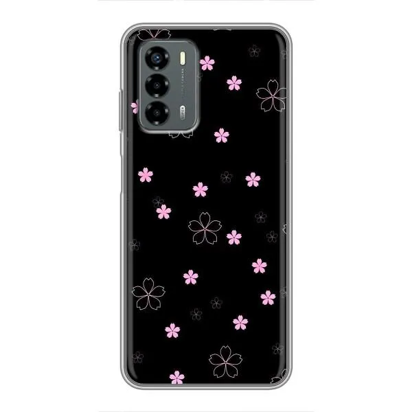 Чохол з принтом «Рожеві квіти на чорному» для Blade V40 Vita
