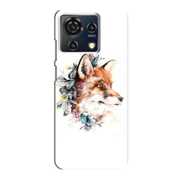 Чехол с принтом «Лисичка в цветочках» для ZTE Blade V50 Vita
