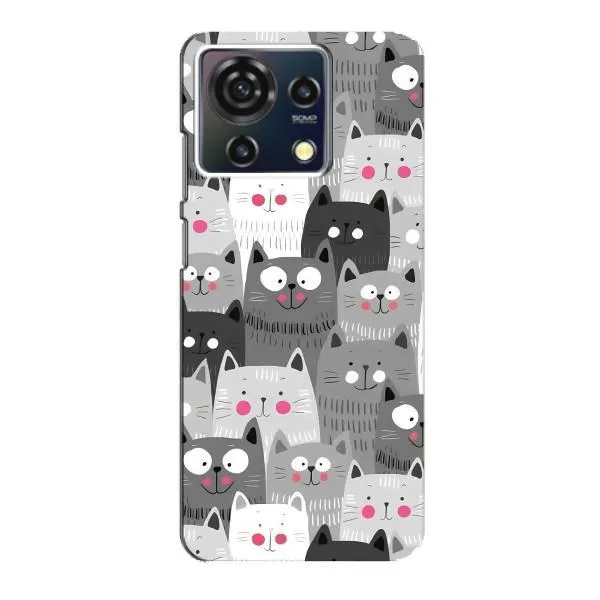 Чехол с принтом «Рисованные котики» для ZTE Blade V50 Vita Чехол с принтом «Рисованные котики» для ZTE Blade V50 Vita