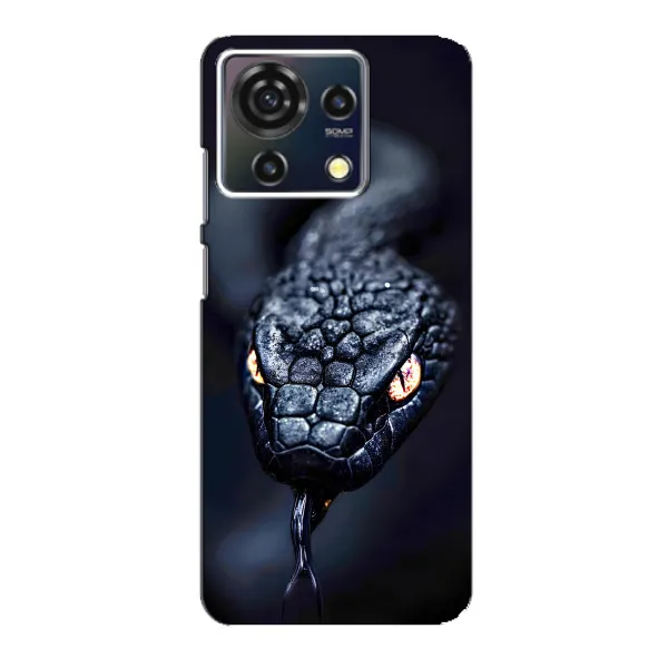 Чехол с принтом «Черная змея» для ZTE Blade V50 Vita