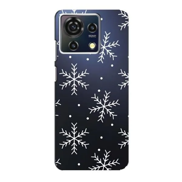 Чехол с принтом «Белые снежинки» для ZTE Blade V50 Vita