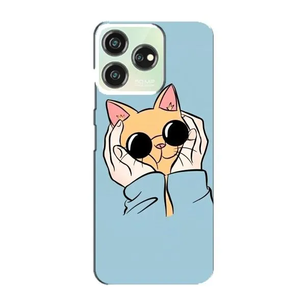 Чехол с принтом «Котик в очках» для ZTE Blade V50