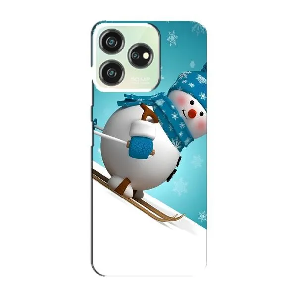 Чехол с принтом «Снеговик на лыжах» для ZTE Blade V50