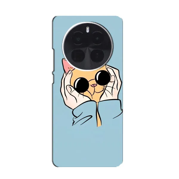 Чехол с принтом «Котик в очках» для ZTE Blade V70 Max