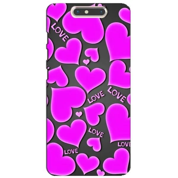Чехол с принтом «Pink hearts» для ZTE Blade V8 Чехол с принтом «Pink hearts» для ZTE Blade V8