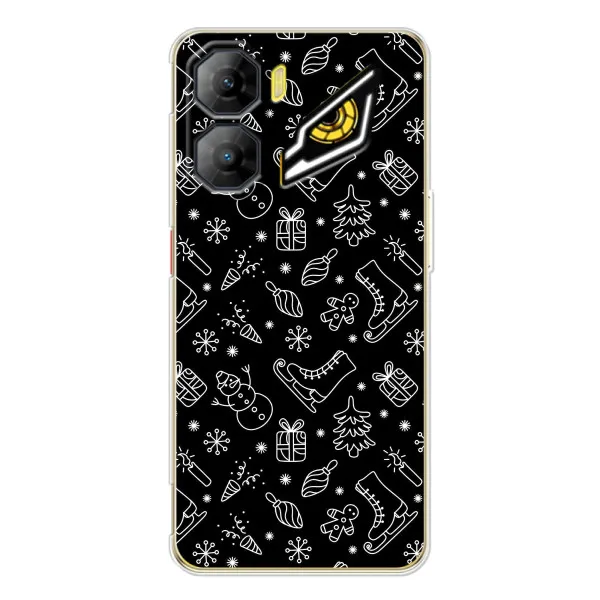 Чехол с принтом «Новогодний фон» для ZTE Nubia Neo 3