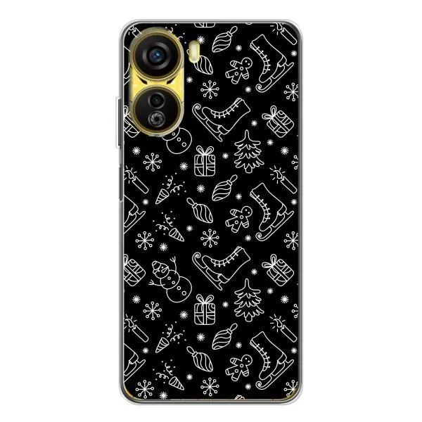 Чехол с принтом «Новогодний фон» для ZTE Nubia Neo 5G