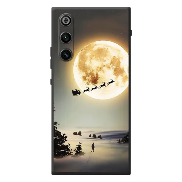 Чехол с принтом «Санта на луне» для ZTE Nubia RedMagic 10 Air