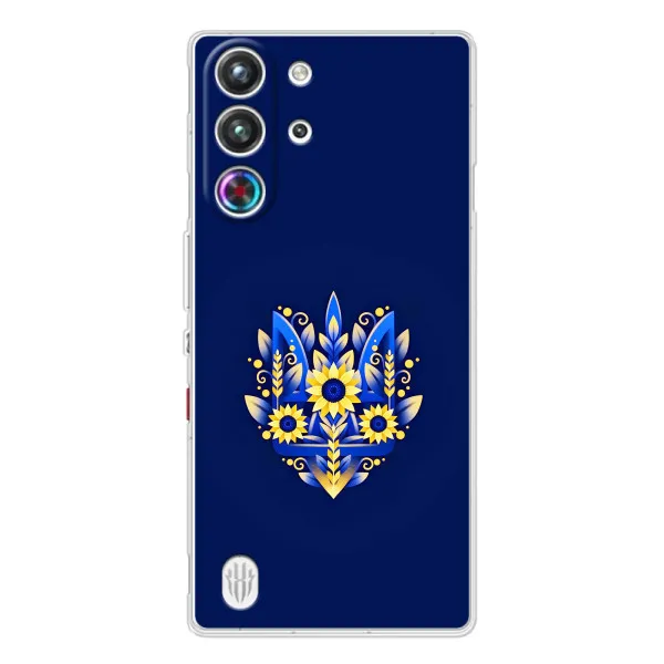Чохол з принтом «Квітковий Герб» для ZTE Nubia RedMagic 10 Pro