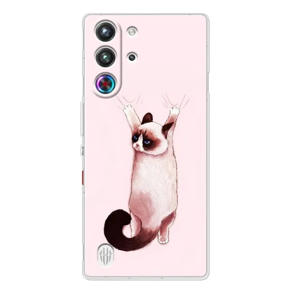 Чехол с принтом «Котик падает» для ZTE Nubia RedMagic 10 Pro