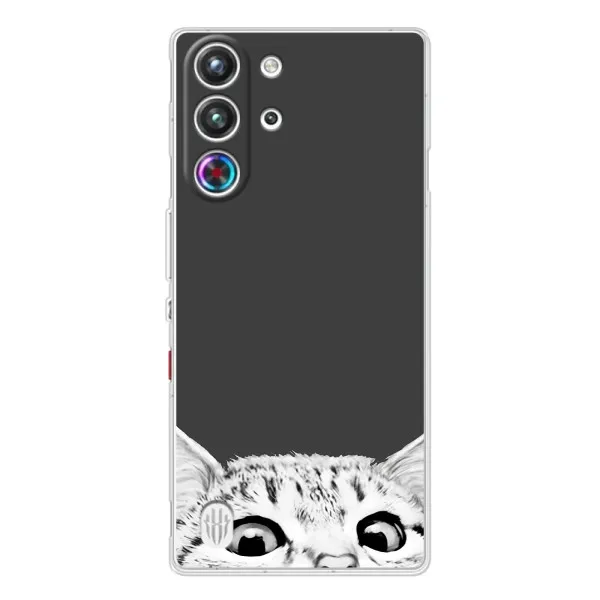Чехол с принтом «Выглядывает кот» для ZTE Nubia RedMagic 10 Pro