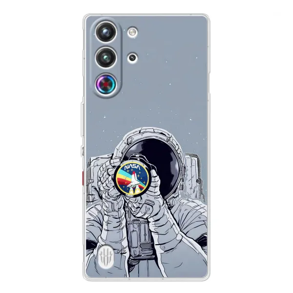 Чехол с принтом «Космонавт фото» для ZTE Nubia RedMagic 10 Pro