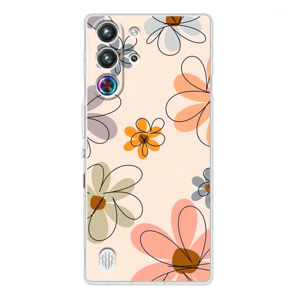 Чехол с принтом «Разноцветные цветы» для ZTE Nubia RedMagic 10 Pro Чехол с принтом «Разноцветные цветы» для ZTE Nubia RedMagic 10 Pro