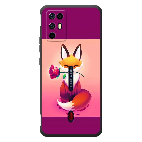 Чохол з принтом «Лиса з трояндою» для ZTE Nubia RedMagic 6R Чохол з принтом «Лиса з трояндою» для ZTE Nubia RedMagic 6R
