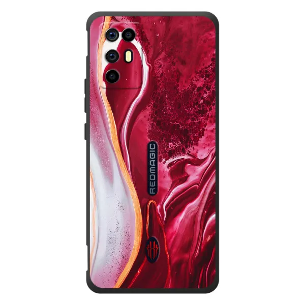 Чохол з принтом «Мрамор червоний» для ZTE Nubia RedMagic 6R
