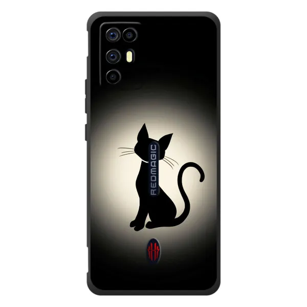 Чохол з принтом «Силует котика» для ZTE Nubia RedMagic 6R