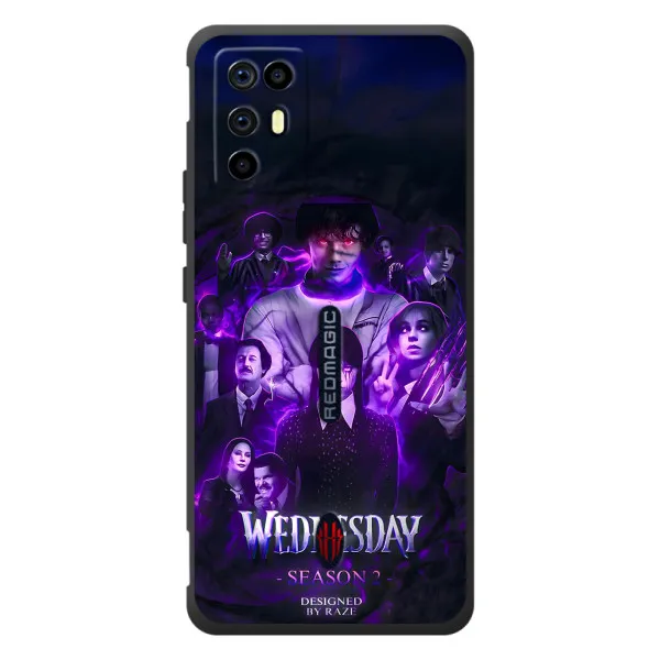 Чохол з принтом «Фіолетова магія Венздей» для ZTE Nubia RedMagic 6R