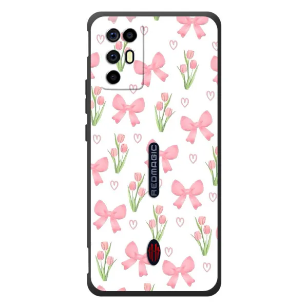 Чехол с принтом «Банты и цветы» для ZTE Nubia RedMagic 6R