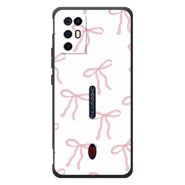 Чехол с принтом «Розовые бантики» для ZTE Nubia RedMagic 6R