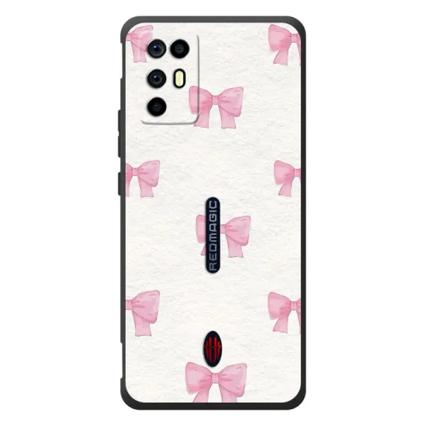Чехол с принтом «Розовые бантики» для ZTE Nubia RedMagic 6R