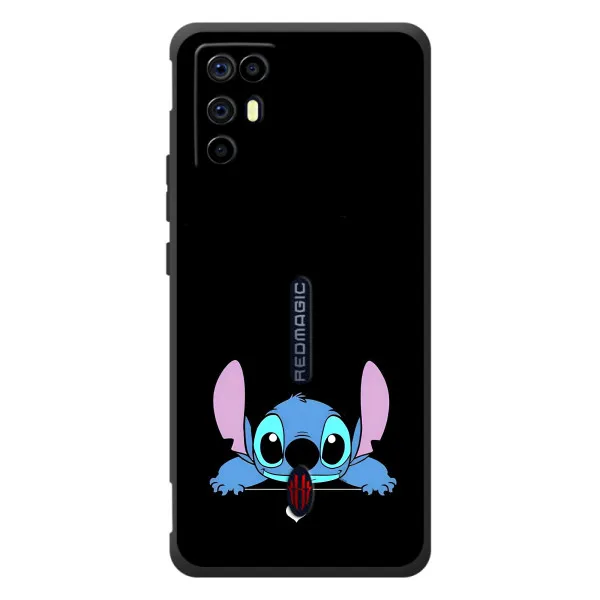 Чохол з принтом «Стіч на чорному» для ZTE Nubia RedMagic 6R