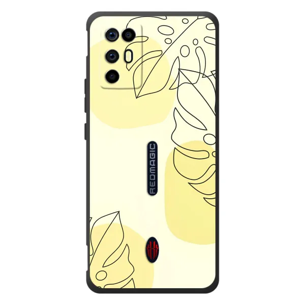 Чехол с принтом «Желтая монстера арт» для ZTE Nubia RedMagic 6R