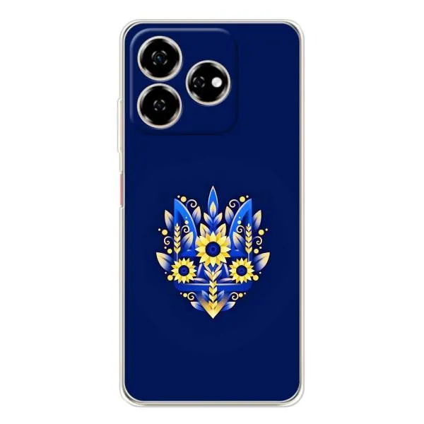 Чехол с принтом «Цветочный Герб» для ZTE Nubia V60